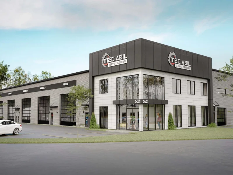 MEC.ABIL — Bâtiment principal, projet réalisé par Novalith Entrepôt